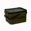 ROK 10 Liter Square Bait Bucket Set with Insert and Lid Green