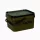 ROK 10 Liter Square Bait Bucket Set with Insert and Lid Green