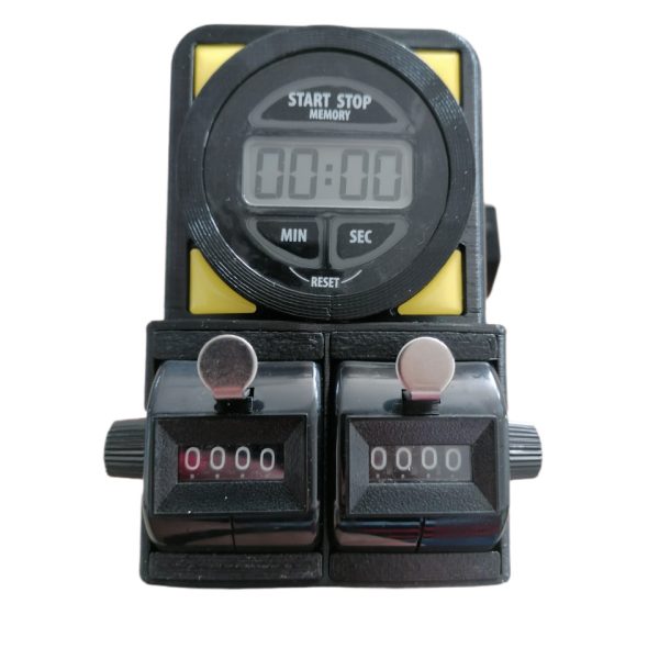 R&T Double Fish Counter with Digital Stopwatch Limited Yellow
