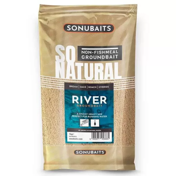 Sonubaits SONU SO NATURAL - RIVER (1KG) groundbait (S0780003) groundbait
