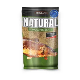 Sonubaits Natural Strawberry-Hemp Groundbait 1kg
