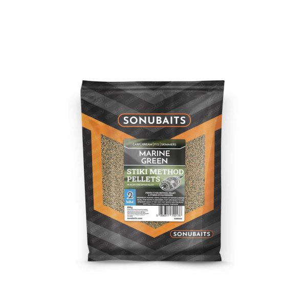 Sonubaits Stiki Method Pellets Marine Green 2mm Feeding Pellets 650gr