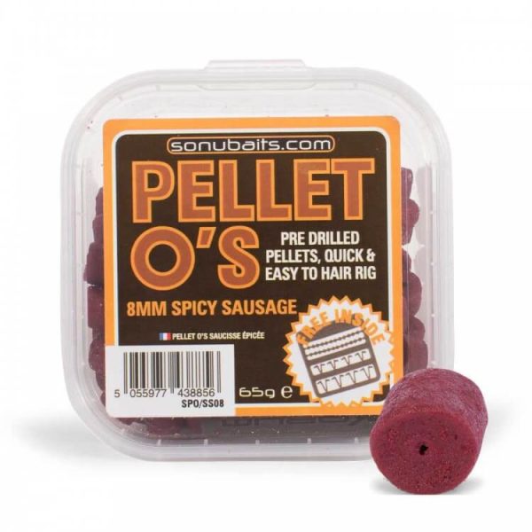 Sonubaits Pellet Os 8mm - Spicy Sausage (S0810006) drilled hook pellet
