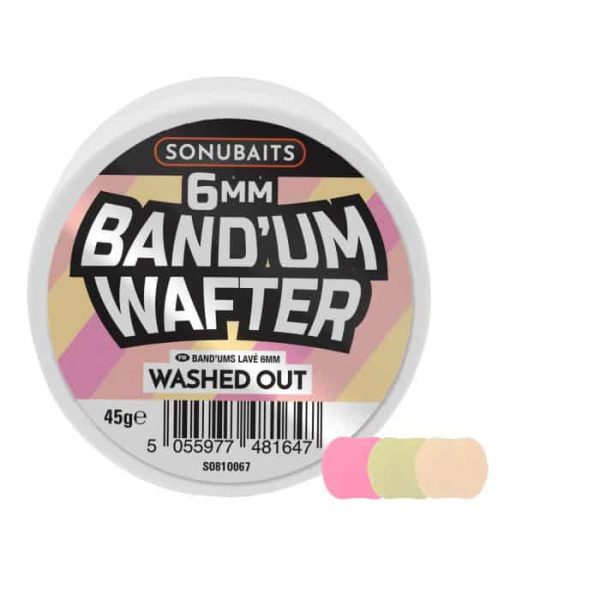 Sonubaits Bandum Wafers - 6mm Washed Out (S0810067) wafers hooked