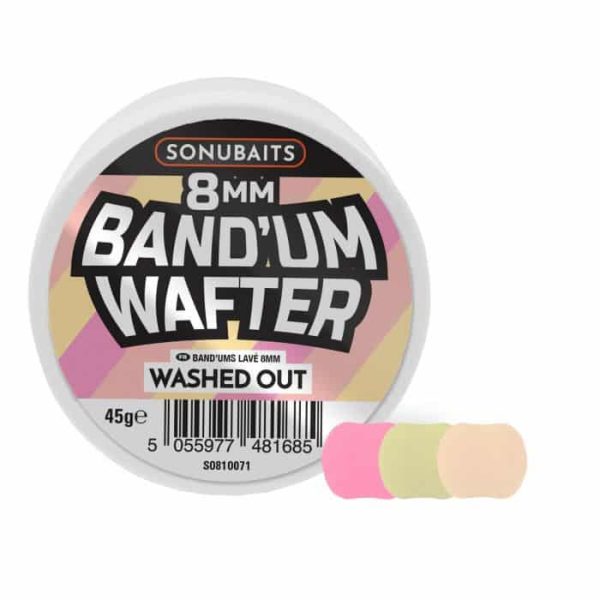 Sonubaits Bandum Wafers - 8mm Washed Out (S0810071) wafers hooked