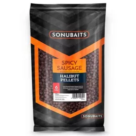   Sonubaits Spicy Sausage Halibut Pellets - 6mm (S0920005) feeding pellet
