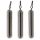 Sakura - TUNGSTEN SKINNY DROP SHOT 1/4 - 7G x 3pcs (Natural Color) - Leads - Spinning lead - Dropshot lead