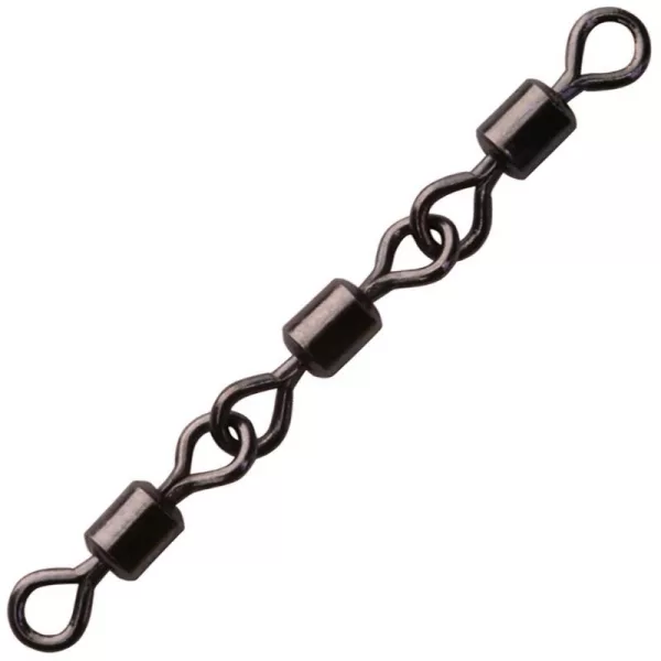 Sakura 3 Joint Rolling Swivel Black 8 Triple Swivel 5pcs