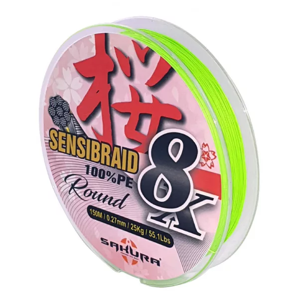 Sakura Sensibraid 8 braided line - CHART 150 M - 0.15 mm / 11Kg / 24.2Lbs