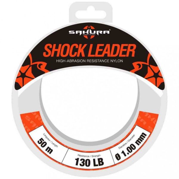 Sakura - SHOCK LEADER CLEAR 50 M - 0.74 mm / 60 Lb. Body - Pre-starting line - Fluorocarbon