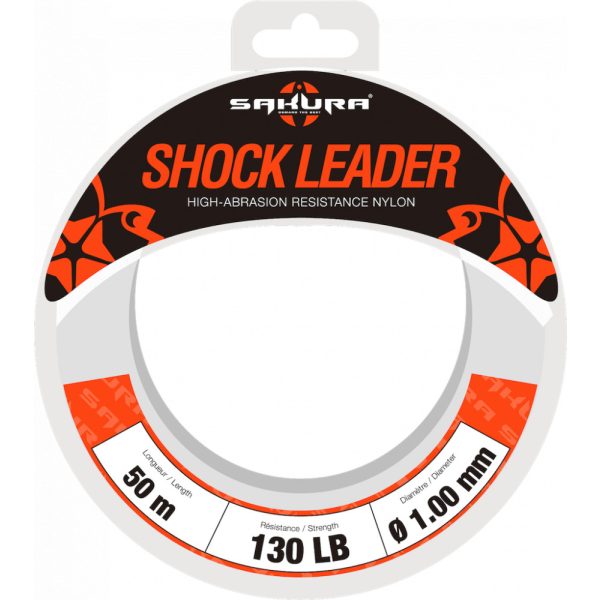 Sakura - SHOCK LEADER CLEAR 50 M - 0.90 mm / 100 Lb. Test - Pre-starting line - Fluorocarbon