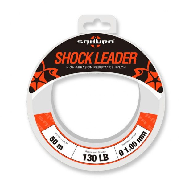 Sakura - SHOCK LEADER CLEAR 50 M - 1.28 mm / 170Lb. Body - Leader - Fluorocarbon