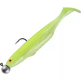   Sakura Shadura Rigged 100 Soft Lure UV Purple Charteuse Shad 100mm - 7gr   - Ready Rig - Pre-rigged