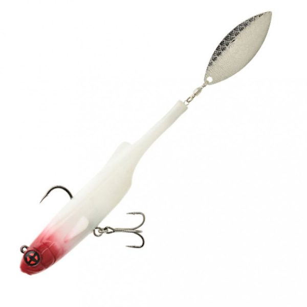 Sakura - SLASH BLADE 100 - 100MM / 21,5G - 008 (Red Head) - Rubber bait - Swivel tail