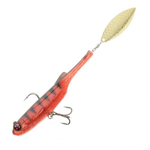 Sakura - SLASH BLADE 100 - 100MM / 21,5G - 098 (Crayfish Tiger) - Rubber bait - Swivel tail