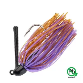   Sakura Tungsten Swim Jig 10,6gr BP Skirted Jig Head - Brown&Purple