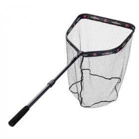   Sakura - Floating landing net SAKURA Rubber Mesh M - 60x50x50cm - Landing net with handle - Spinning landing net