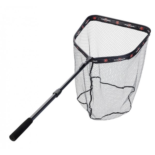 Sakura - Floating landing net SAKURA Rubber Mesh M - 60x50x50cm - Diving net with mesh - Diving net with floating net