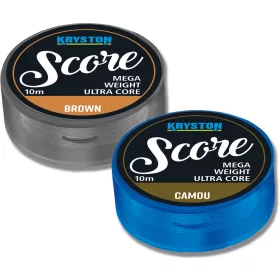   Kriston Score Heavyweight Leadcore 45Lbs 10m Braided leader-Brown