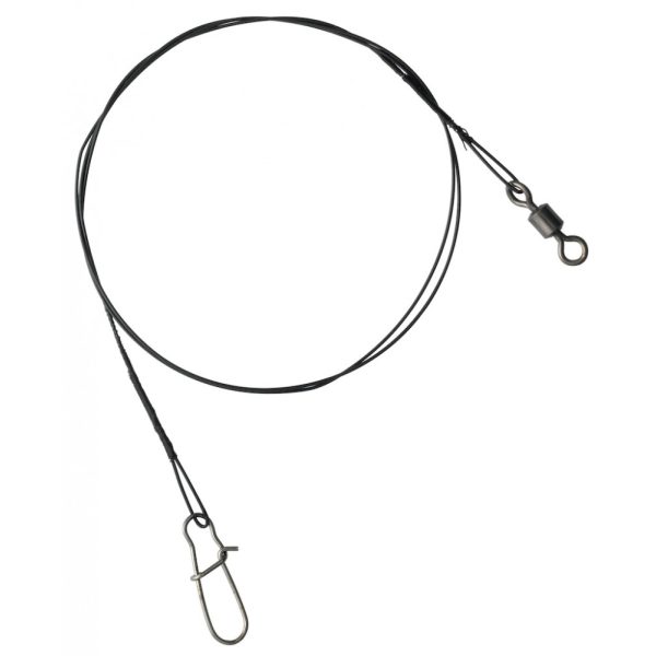 SERT - 7 STRAND TRACE + SWIVEL AND SNAP LINK - 50CM - 15KG - Bite-resistant leader