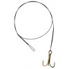 SERT - 7 STRAND TRACE WITH TREBLE HOOK - 60CM - 9KG - Bite-resistant leader
