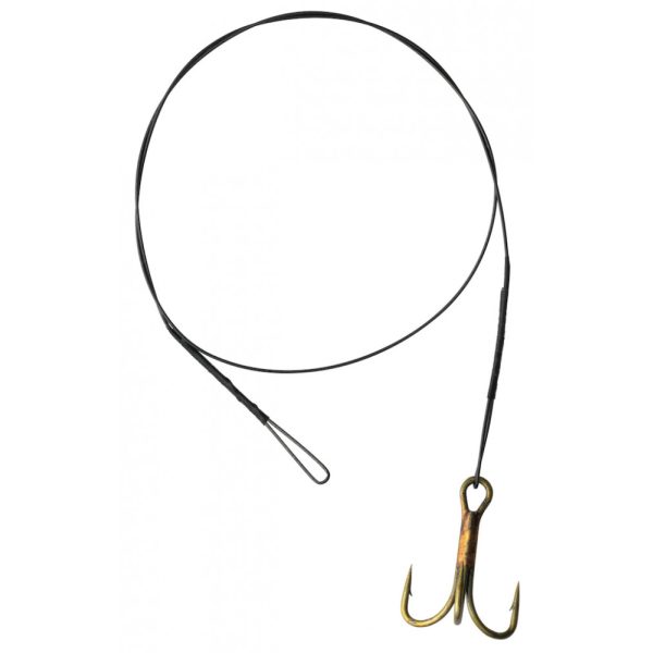 SERT - 7 STRAND TRACE WITH TREBLE HOOK - 60CM - 9KG - Bite-resistant leader
