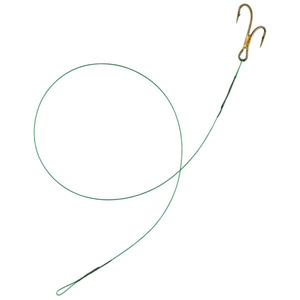 SRT Steel Rig 7 Strand 40cm, 12kg Steel Wire Leader with 2/0 Ryder Hook 3pcs