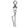 SERT - ITALIAN SWIVEL & SNAP LINK - NICKEL N°1 X8 - Swivel staple