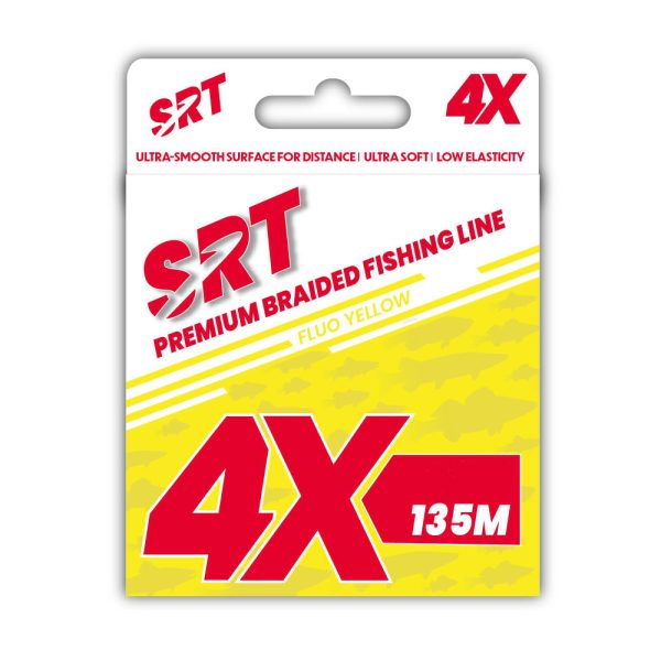 Sert Tresse 4x Srt Fluo Yellow Braided Line 0.18mm 135m