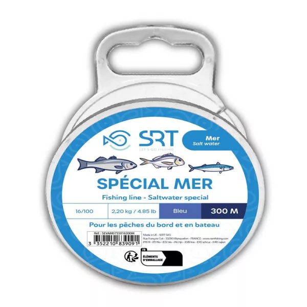 SRT Nylon Special Saltwater 0.16mm 300m Blue Monofilament Mainline