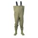SRT Fisker Army Green PVC Waders Chest Boots 38-39