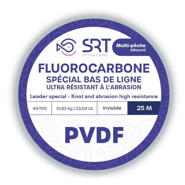 SRT Fluorocarbon SRT PVDF 0.60mm 25m Fluorocarbon Leader Line