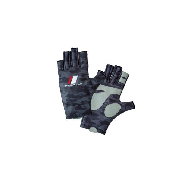 Major Craft UV-Cut Glove Dark Grey Camo Summer Gloves L