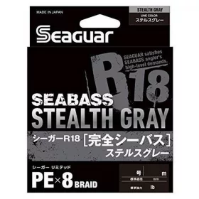   Seaguar R18 Kanzen Seabass Stealth Gray 150m 0,6Gou Braided mainline