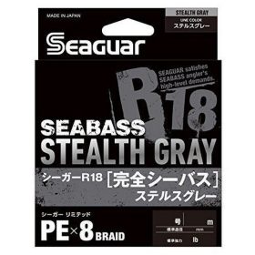   Seaguar R18 Kanzen Seabass Stealth Gray 150m 1,0Gou Braided mainline