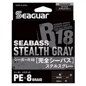   Seaguar R18 Kanzen Seabass Stealth Gray 150m 1,2Gou Braided mainline