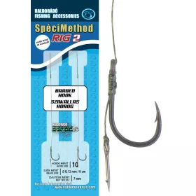   Haldorádó SpéciMethod Rig2 Braid 10 Eyed Barbed Braided pre-tied hook