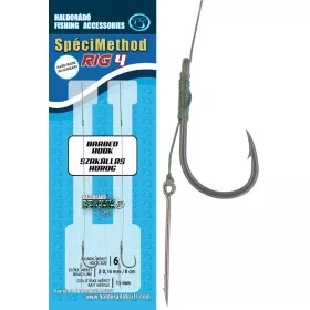   Haldorádó SpéciMethod Rig4 Braid 6 Eyed Barbed Braided pre-tied hook