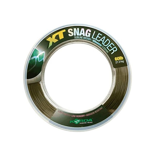 Korda XT Snag Leader 0,60mm 60lb Nylon 100m - carp fishing leader line