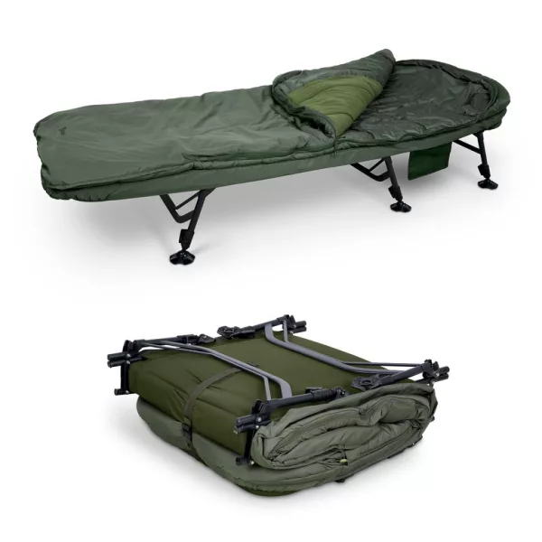 Sonik Bank-Tek 5 Season Sleep System Wide 220x100x62cm Fishing Bed with Sleeping Bag