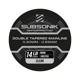   Subsonik Double Tapered Main Line Clear 12Lb 990m (3X330) Tapered Monofilament main line