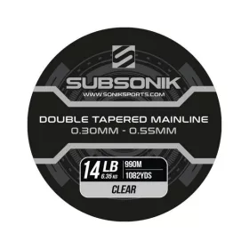   Subsonik Double Tapered Main Line Clear 16Lb 990m Tapered Monofilament main line