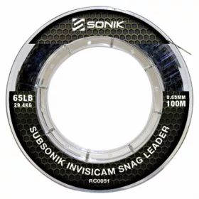   Sonik Subsonik Invisicam Snag Leader 100m 65lbs (0.65) Monofilament main line