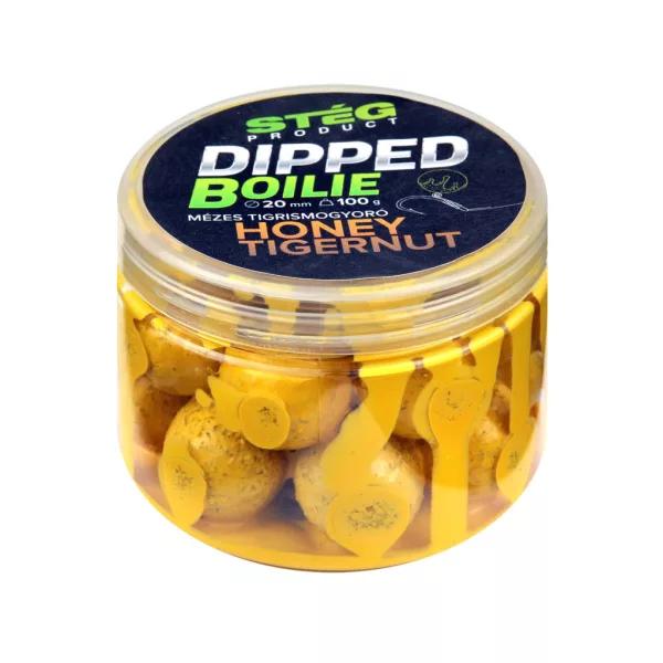 Stég Dipped Boilie 20mm Honey-Tiger Nut Hookbait Boilie 100gr