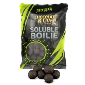 Stég Product Soluble Boilie 24mm Chocolate-Liver 1kg
