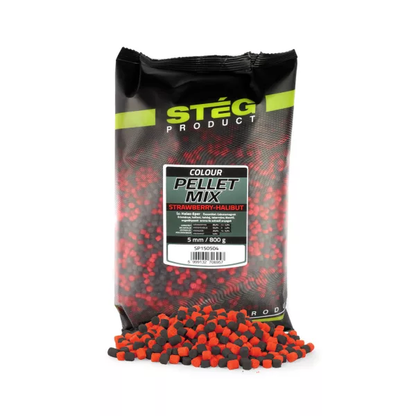 Stég Pellet Mix 5mm Strawberry-Halibut Pellet 800gr