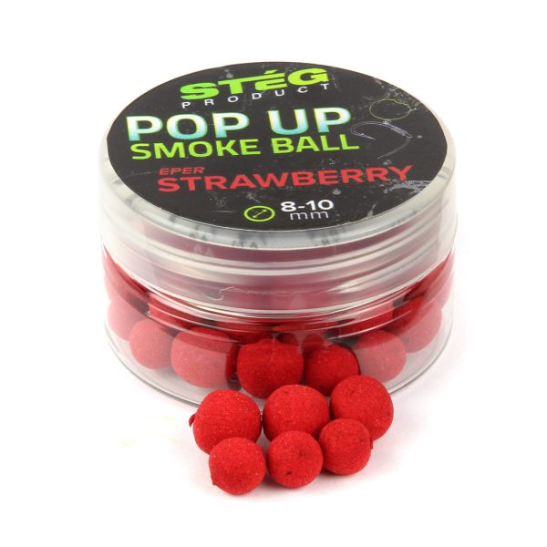 Stég Pop Up Smoke Ball Strawberry 8-10mm Pop Up 10gr