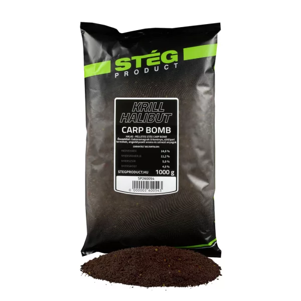 Stég Carp Bomb Groundbait - Krill-Flounder 1kg