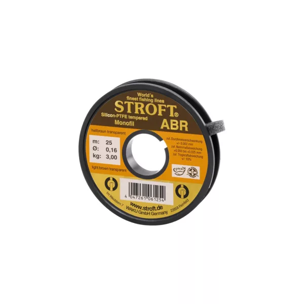Stroft ABR Light Brown Translucent 0,16mm 25m Monofil Leader Line