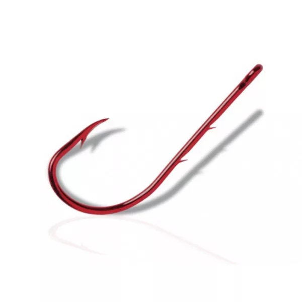 Sunset - HM RS COMPETITION SPECIAL RED / FLUORO 150 - 0,28 - 4 X8 - Pre-tied hook - Barbed hook, Eyed hook